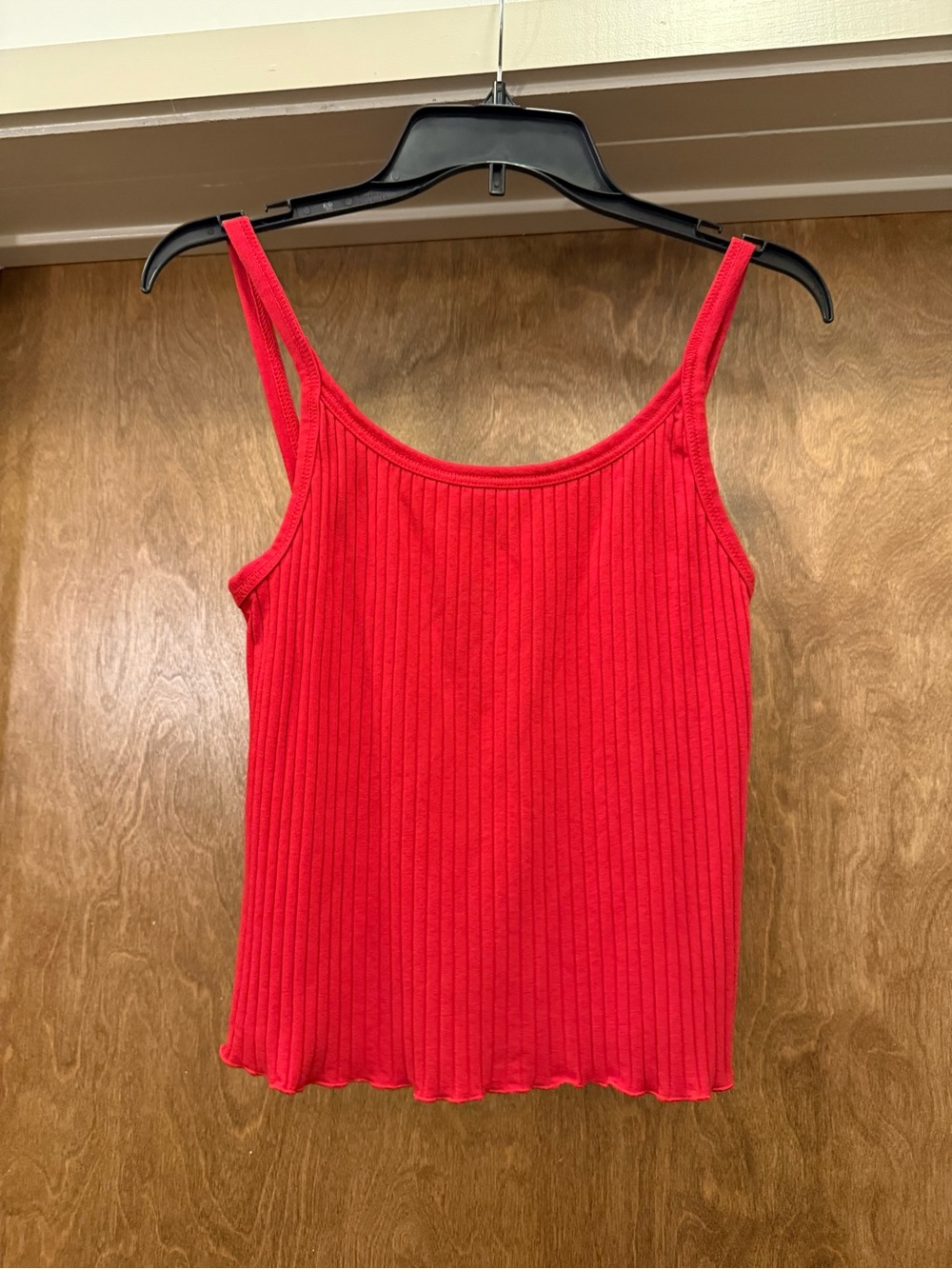 Old Navy Red Ribbed Tank Camisole with Slim Straps